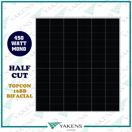 450 Watt Half Cut Monokristal Topcon Güneş Paneli A KaliteBıfacıal 78 Cell 16BB Lexron